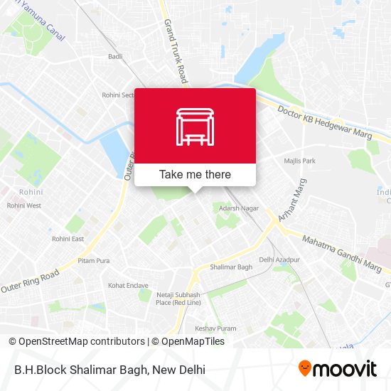 B.H.Block Shalimar Bagh map