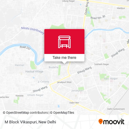 M Block Vikaspuri map