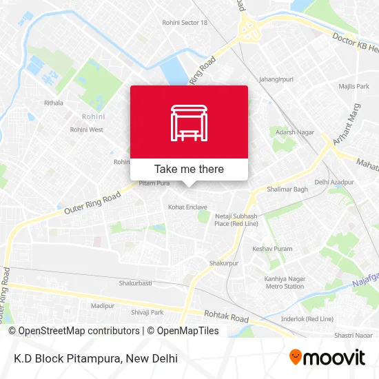 K.D Block Pitampura map