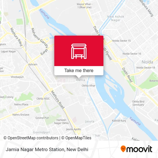 Jamia Nagar Metro Station map