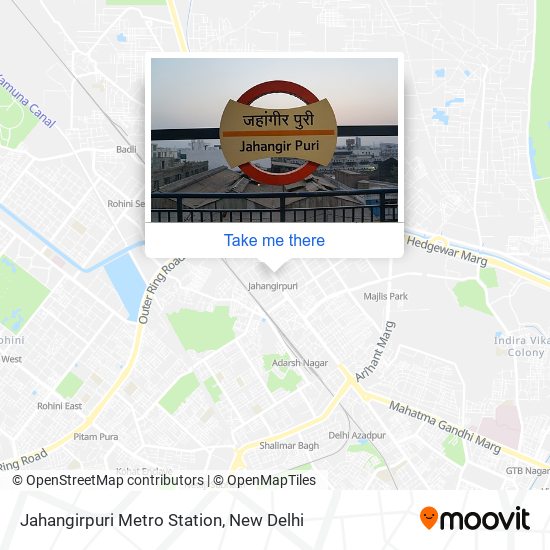 Jahangirpuri Metro Station map