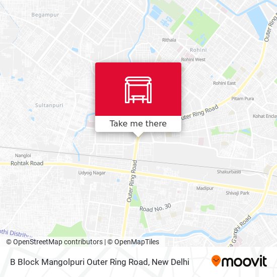B Block Mangolpuri Outer Ring Road map