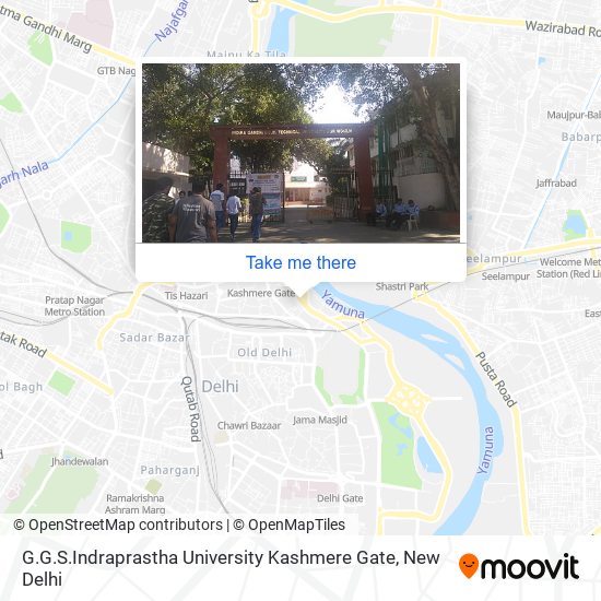 G.G.S.Indraprastha University Kashmere Gate map