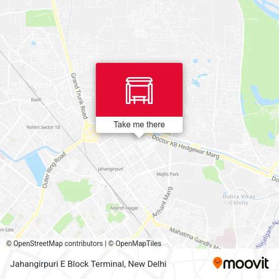 Jahangirpuri E Block Terminal map