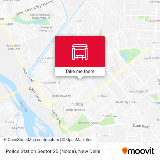 Police Station Sector 20 (Noida) map