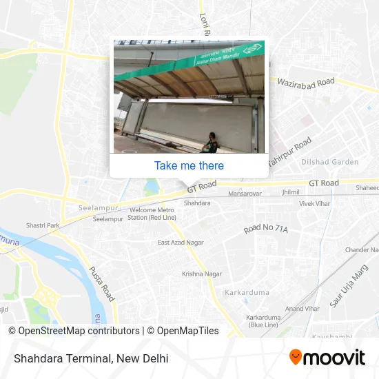 Shahdara Terminal map