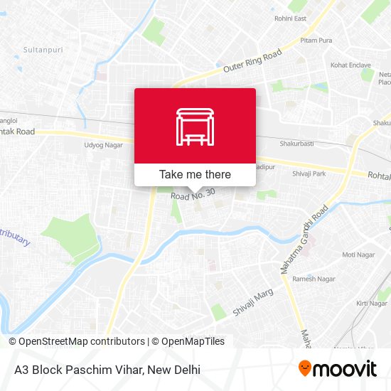 A3 Block Paschim Vihar map