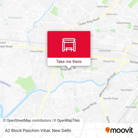 A2 Block Paschim Vihar map