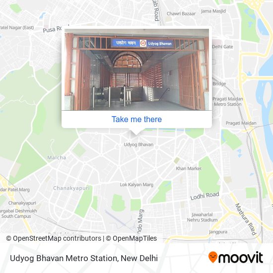 Udyog Bhavan Metro Station map