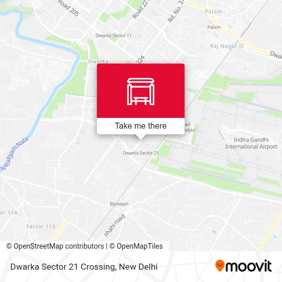 Dwarka Sector 21 Crossing map