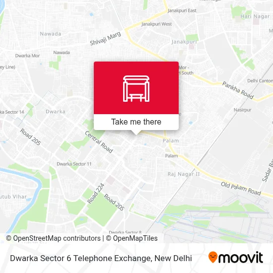 Dwarka Sector 6 Telephone Exchange map