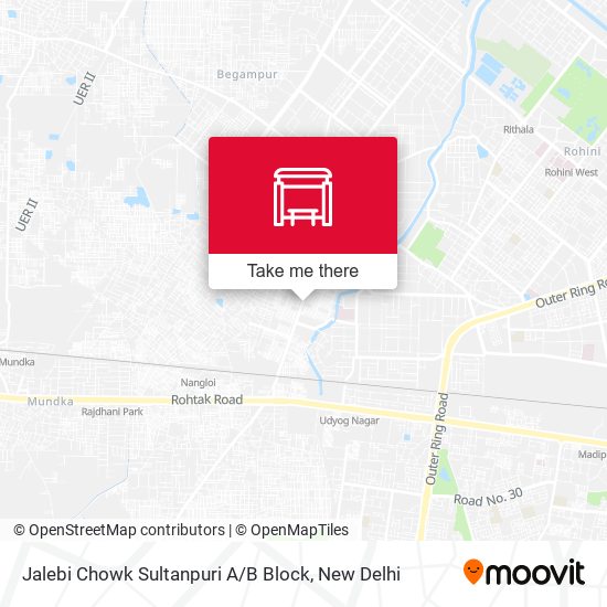 Jalebi Chowk Sultanpuri A / B Block map