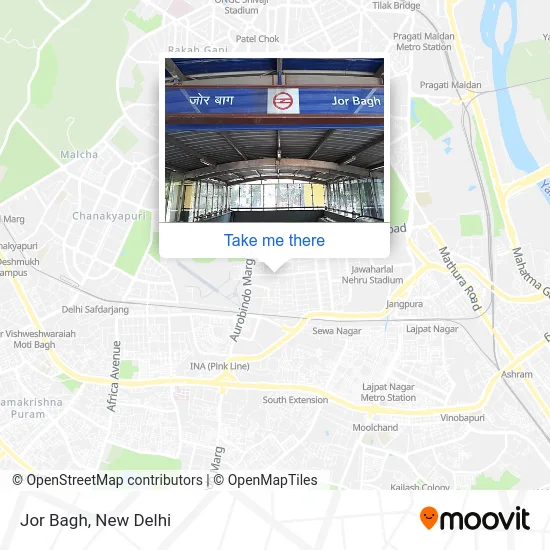 Jor Bagh map