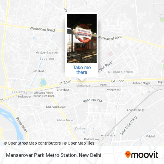 Mansarovar Park Metro Station map