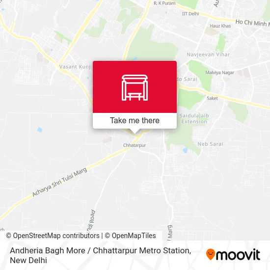 Andheria Bagh More / Chhattarpur Metro Station map