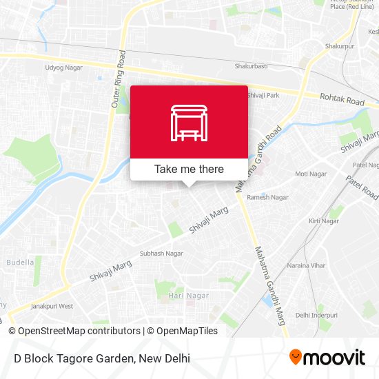 D Block Tagore Garden map