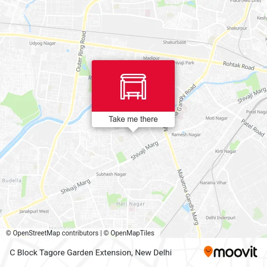 C Block Tagore Garden Extension map