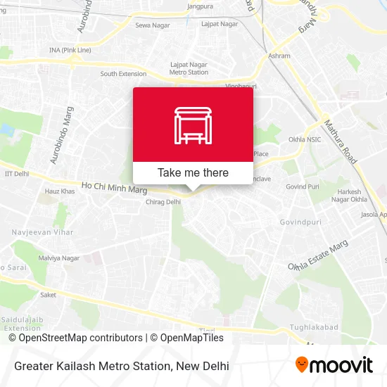 Greater Kailash Metro Station map