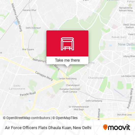 Air Force Officers Flats Dhaula Kuan map