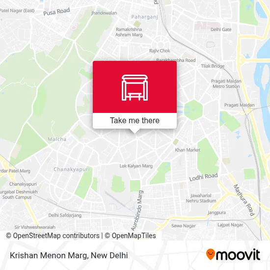 Krishan Menon Marg map