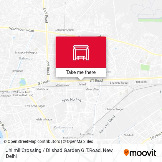 Jhilmil Crossing / Dilshad Garden G.T.Road map
