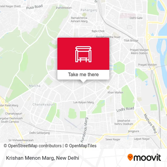 Krishan Menon Marg map