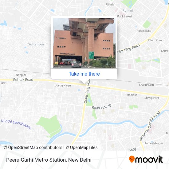 Peera Garhi Metro Station map