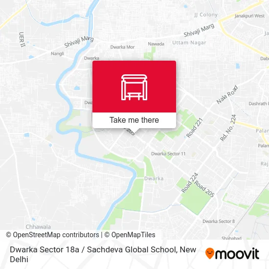 Dwarka Sector 18a / Sachdeva Global School map