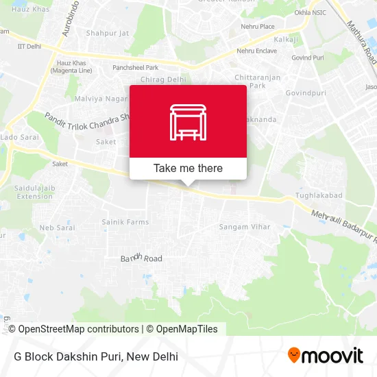G Block Dakshin Puri map