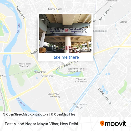 East Vinod Nagar Mayur Vihar map