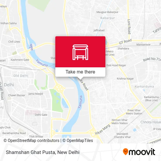 Shamshan Ghat Pusta map