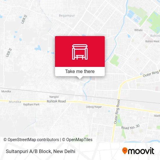 Sultanpuri A/B Block map