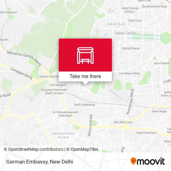 German Embassy map