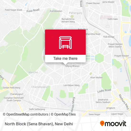 North Block (Sena Bhavan) map