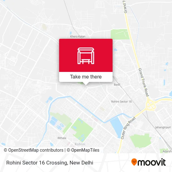 Rohini Sector 16 Crossing map