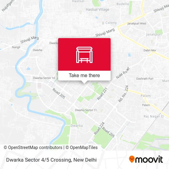 Dwarka Sector 4/5 Crossing map