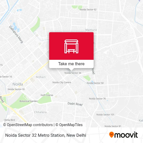 Noida Sector 32 Metro Station map