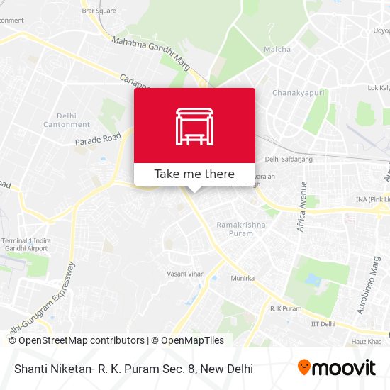 Shanti Niketan- R. K. Puram Sec. 8 map
