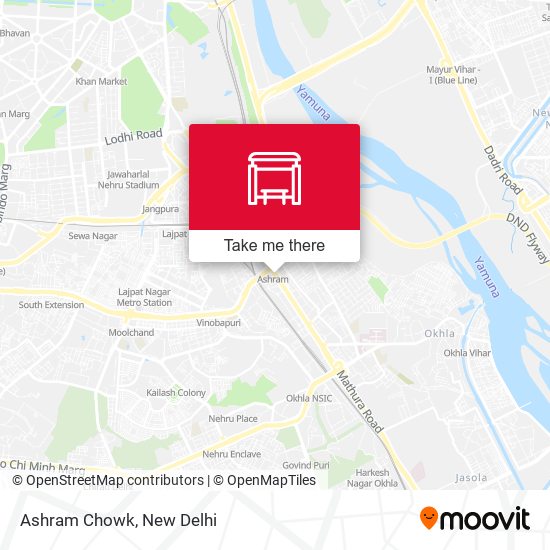 Ashram Chowk map