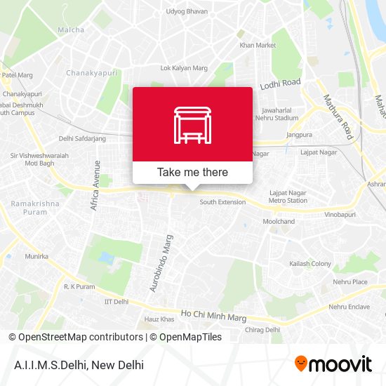 A.I.I.M.S.Delhi map