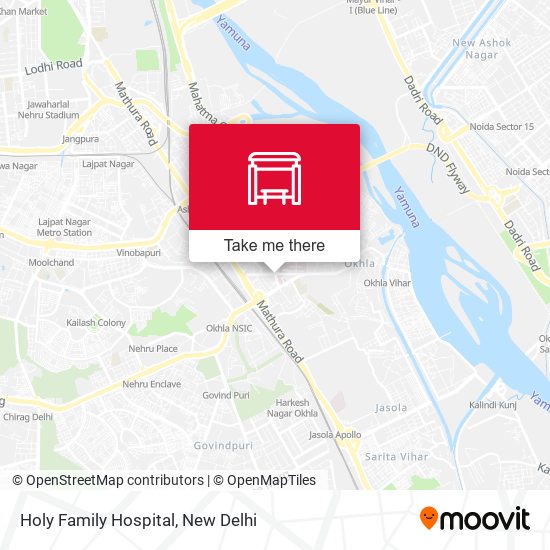 Holy Family Hospital map