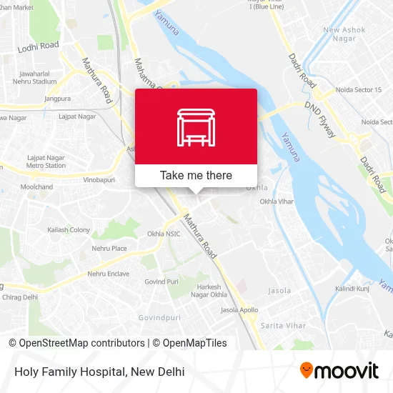 Holy Family Hospital map