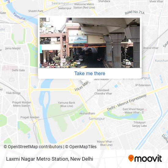 Laxmi Nagar Metro Station map