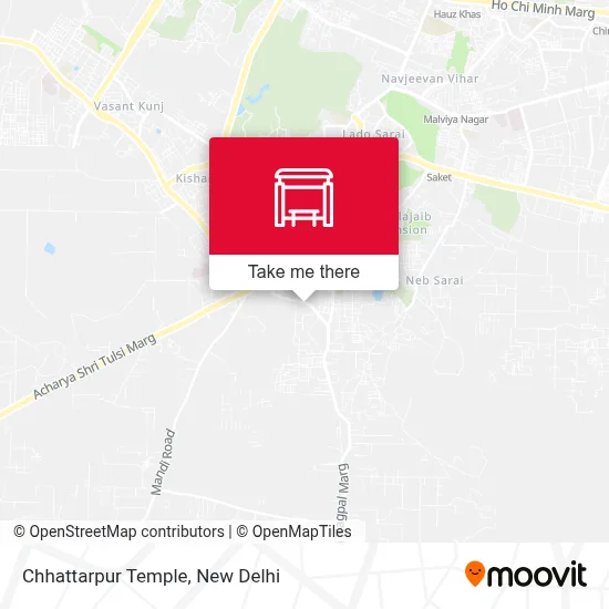 Chhattarpur Mandir map