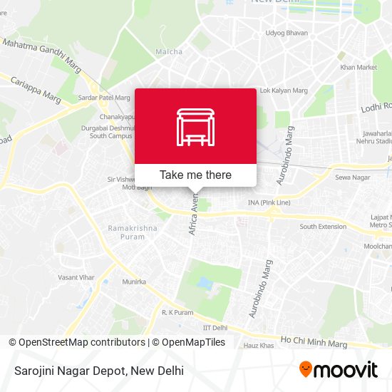 Sarojini Nagar Depot map