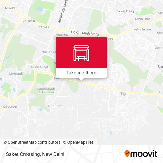 Saket Crossing map