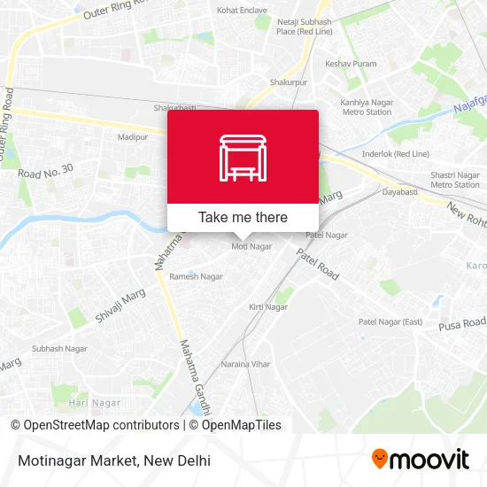 Motinagar Market map