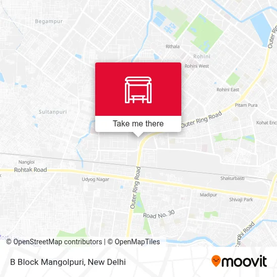B Block Mangolpuri map