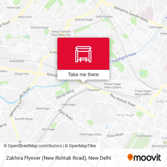 Zakhira Flyover (New Rohtak Road) map