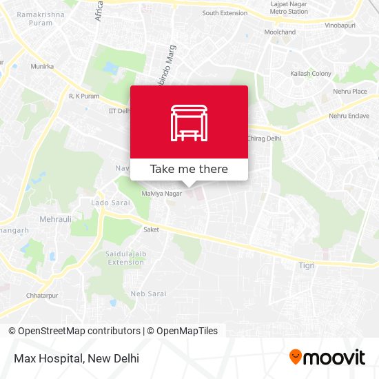 Max Hospital map